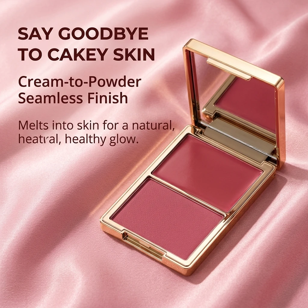 OEM 12 Color Cream Blush Private Label Waterproof Bronzer Powder Blush Personnaliser Long Wear Vegan Custom Makeup Blush Palette