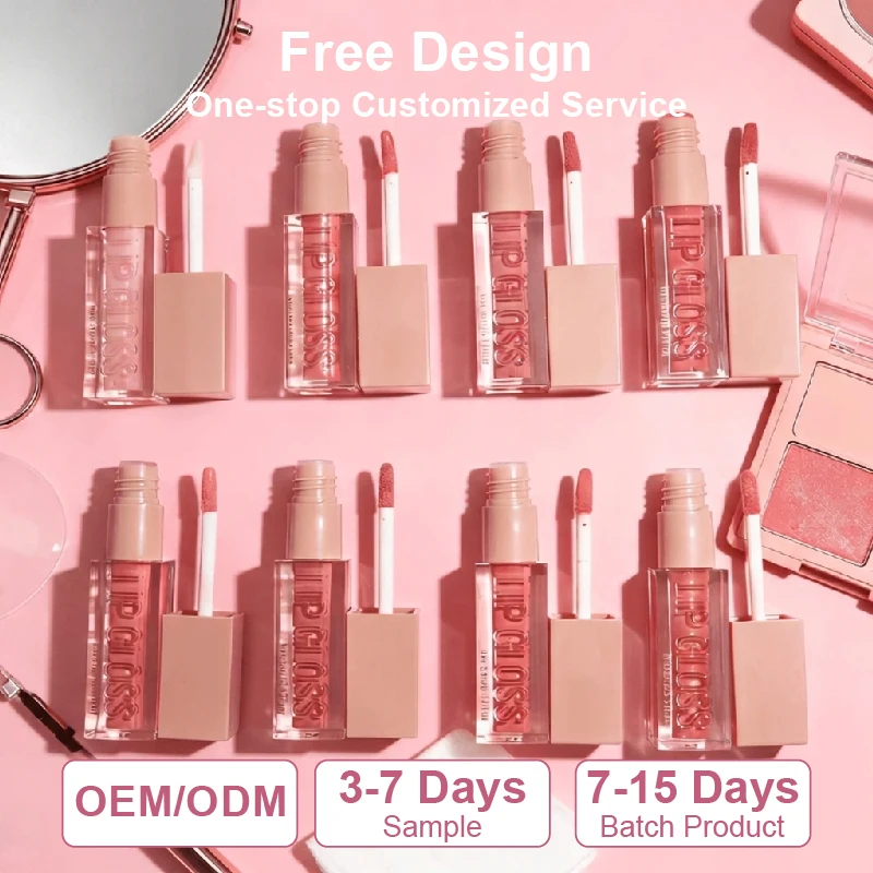 Custom Retail Colored Lip Gloss & Oil Gel Makeu...