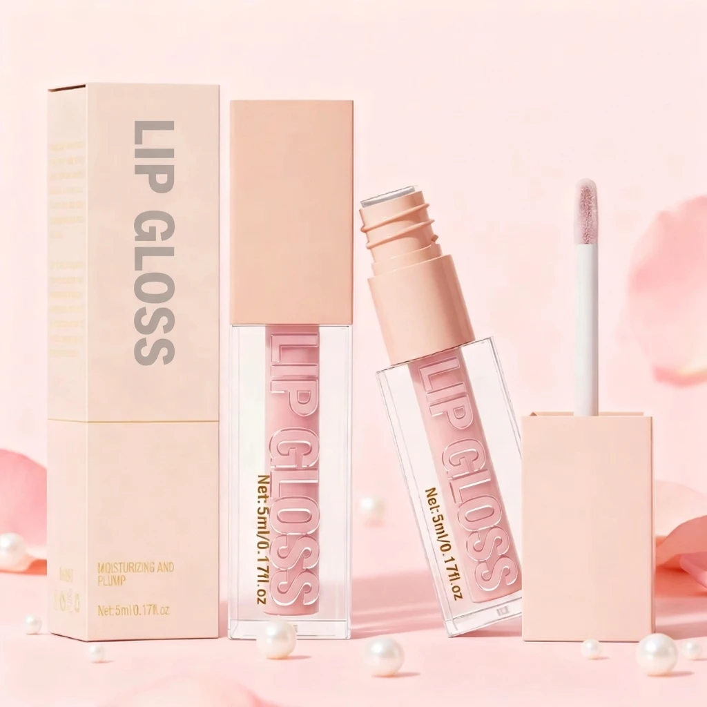 Custom Retail Colored Lip Gloss & Oil Gel Makeup Moisturizing Nourishing Shimmer Glitter Enhance Complexion Liquid Lipstick