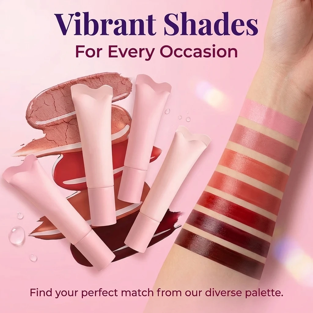 OEM Customizable High Quality Vegan Private Label Lip Gloss Waterproof Matte Gel Lip Balm Trendy Design Logo Lipgloss