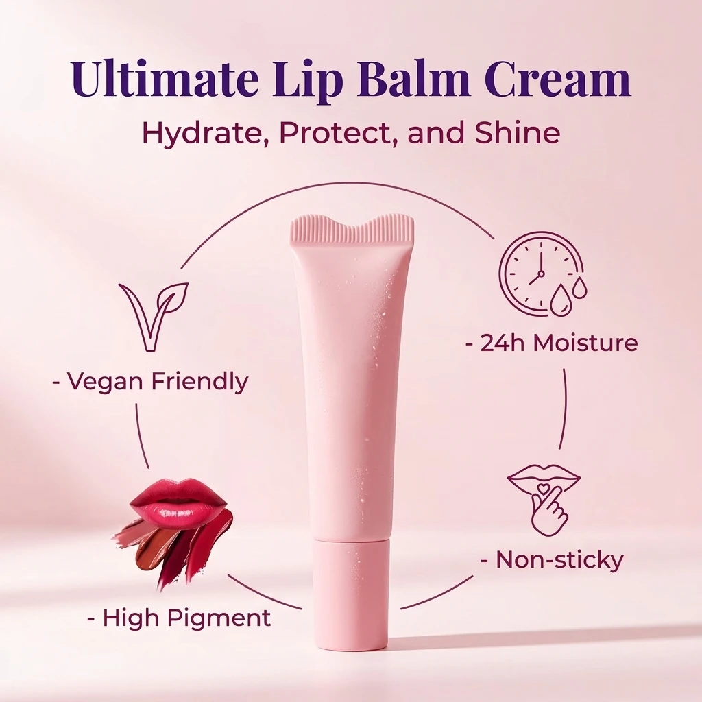 OEM Customizable High Quality Vegan Private Label Lip Gloss Waterproof Matte Gel Lip Balm Trendy Design Logo Lipgloss