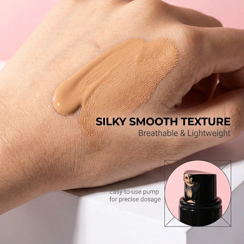 Make High Quality Foundation Liquid Full Cover Long Lasting Private Label Matte Waterproof Makeup Foundation Liquid OEM ODM