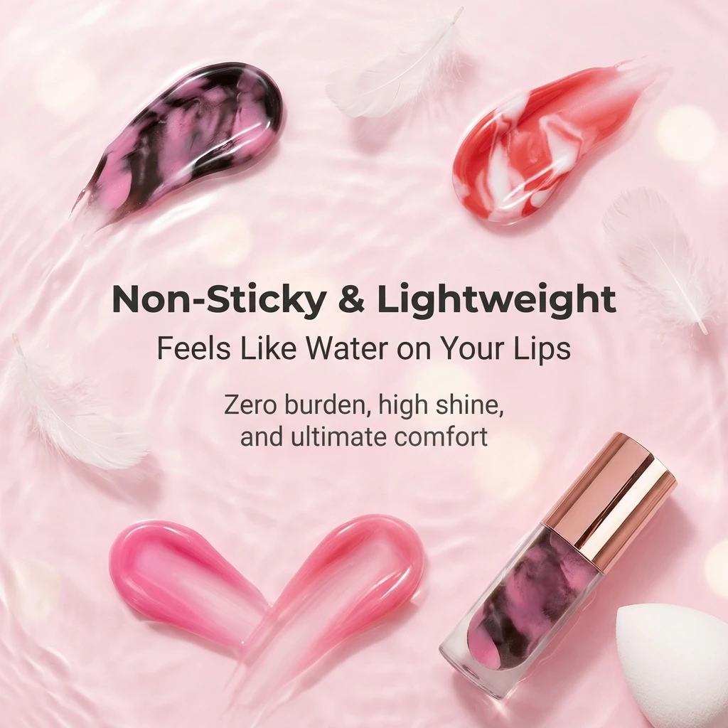 Customizable Factory OEM Latest Spiral Lip Gloss High-quality Blended Liquid Lipstick Marble Texture Effect Niche Lipstick