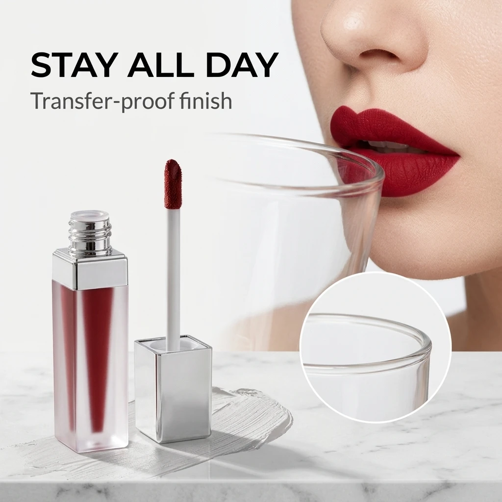 OEM Private Label Custom Logo Silver Tube Moisturizing Glossy Matte Liquid Lipstick Custom OEM Lip Makeup Cosmetics Lip Gloss