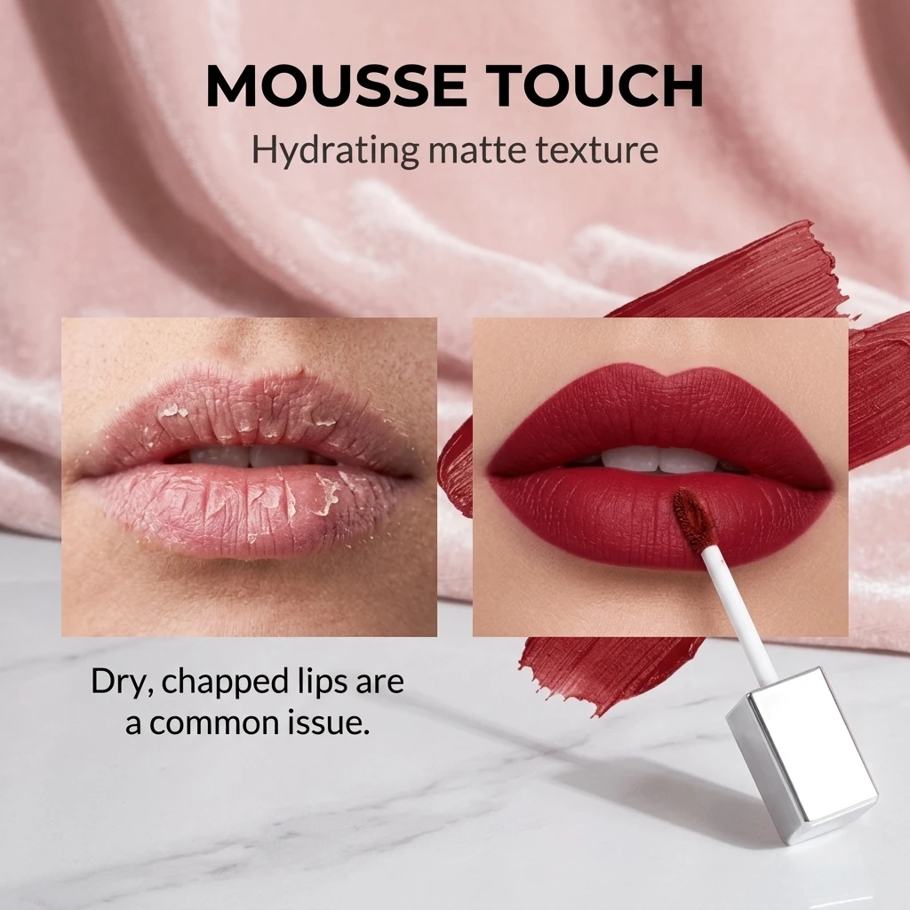 OEM Private Label Custom Logo Silver Tube Moisturizing Glossy Matte Liquid Lipstick Custom OEM Lip Makeup Cosmetics Lip Gloss