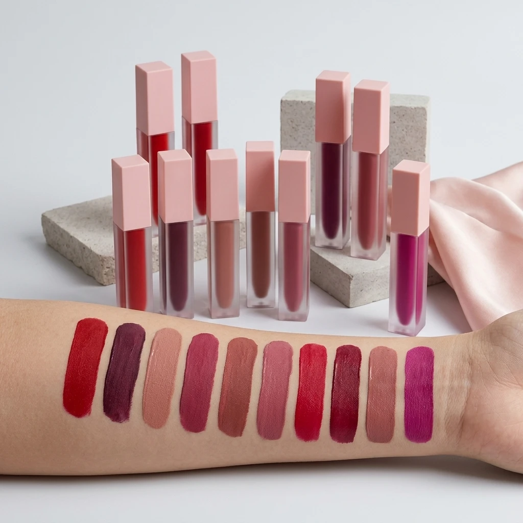 Hot Selling Factory OEM Makeup Your Own Lipstick Vendor Private Label Matte Waterproof Long Lasting Vegan Liquid Lipstick