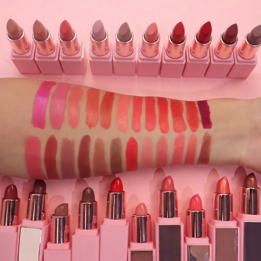 Customizable Cosmetics Vegan Waterproof Long Lasting Wearing Makeup Private Label Cream Nude Velvet Matte Lipstick OEM ODM