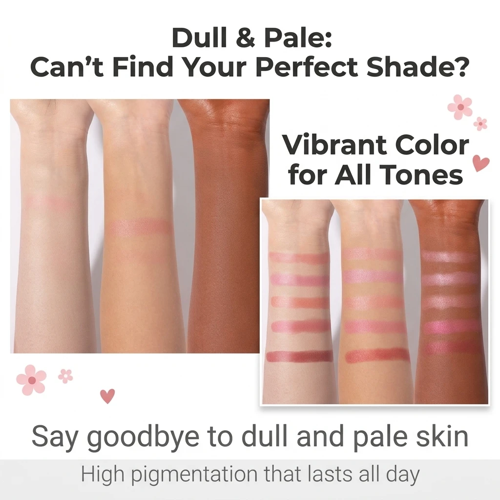 Custom Waterproof Matte Finish Mirror Long Lasting Custom Blush Light Fair Dark Skin Baked Blusher Contour and Blush Palette