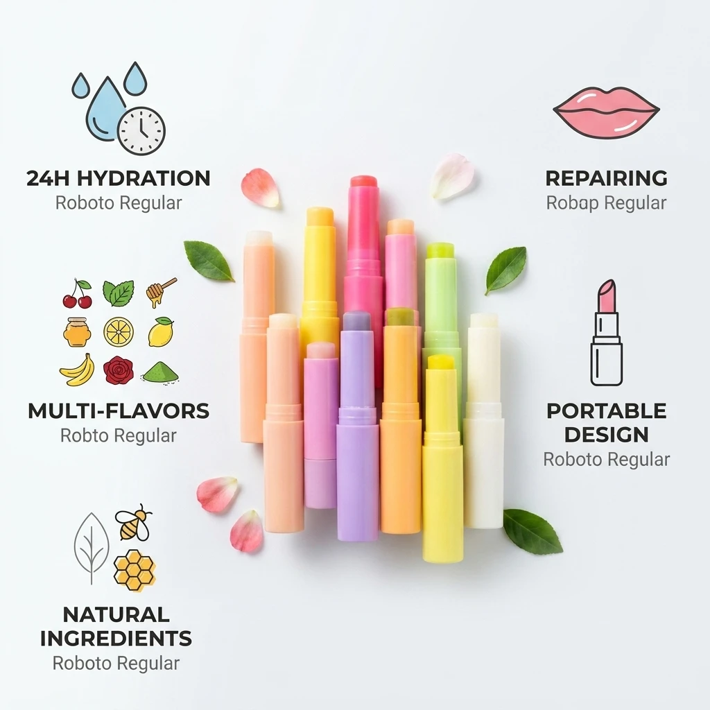 Factory Customizable Organic Hydrating Lip Balm Vegan Lip Balms Chapstick Natural Lip Balm Custom Logo OEM ODM Lip Balm