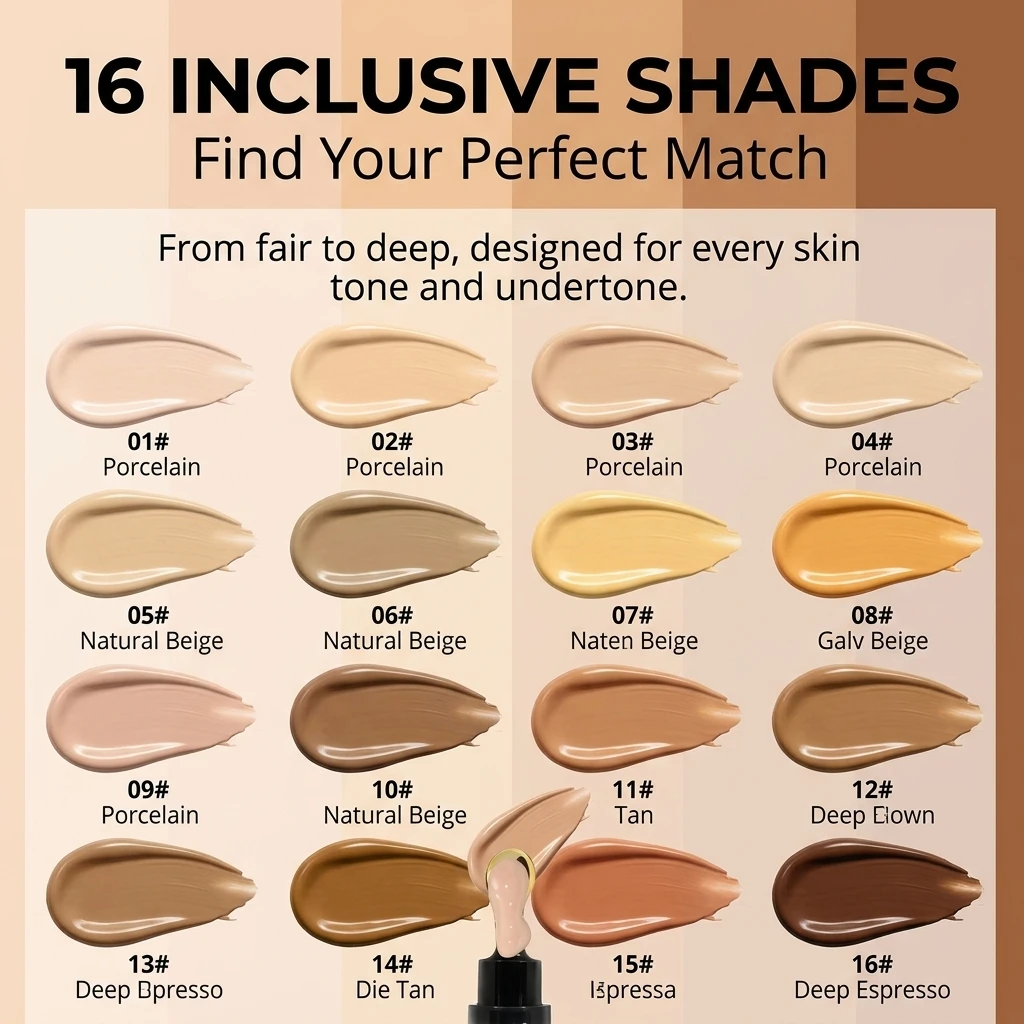 Custom Logo Cosmetics Full Coverage Eyebrow Vegan Liquid Concealer Private Label Makeup Covers Dark Circles Concealer