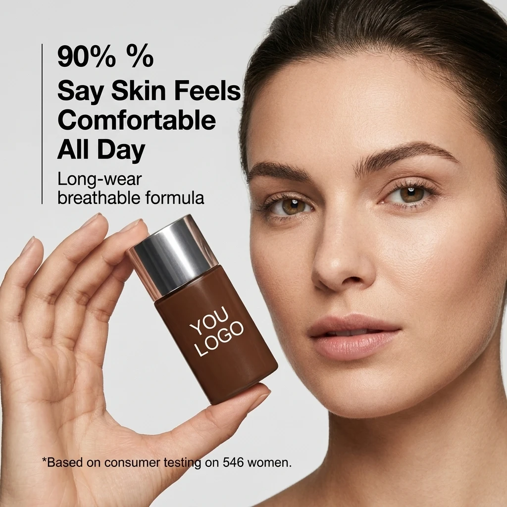 Private Label High Quality Foundation Factory Vegan Full Coverage Oil Control Custom Matte Waterproof Makeup Liquid Foundation