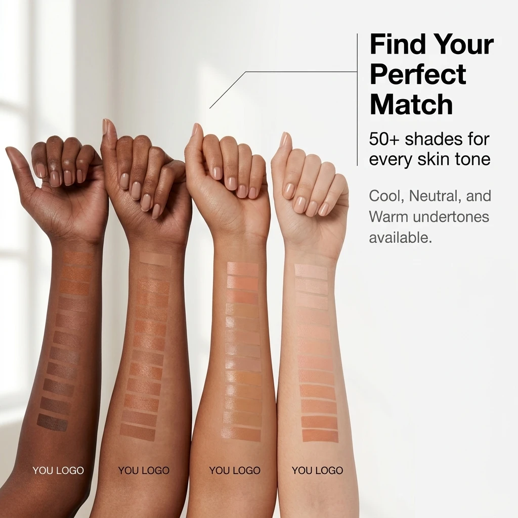 Private Label High Quality Foundation Factory Vegan Full Coverage Oil Control Custom Matte Waterproof Makeup Liquid Foundation