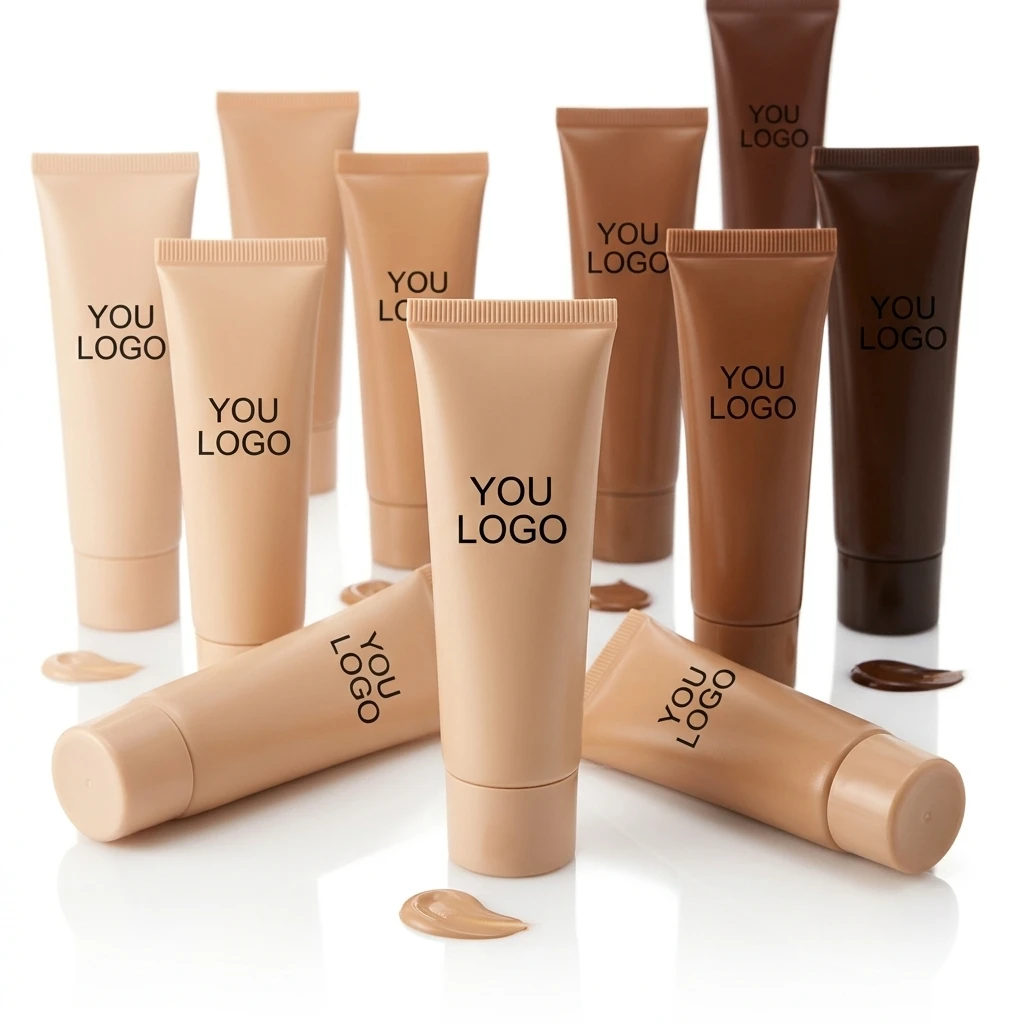 Customizable Foundation Cosmetics Waterproof Long Lasting Tinted Moisturizer Liquid Foundation Custom Foundation OEM Makeup