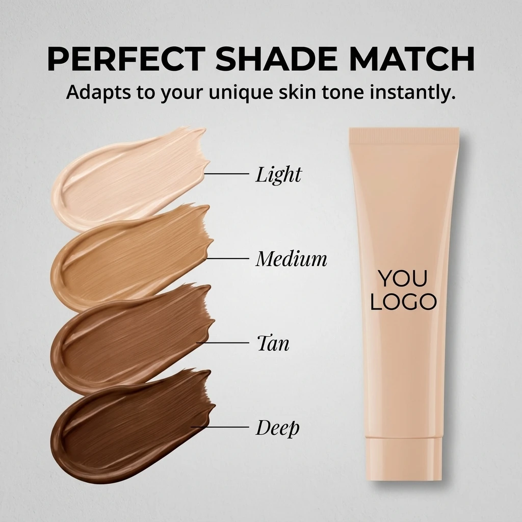 Customizable Foundation Cosmetics Waterproof Long Lasting Tinted Moisturizer Liquid Foundation Custom Foundation OEM Makeup