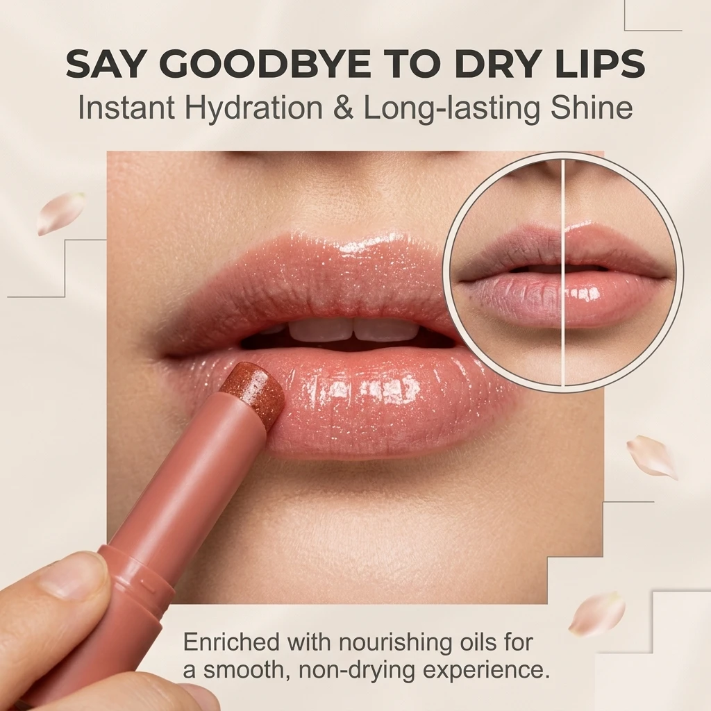 Hot Selling Cream Vegan Mineral Moisturizing Waterproof Long Lasting Personalized Lip Balm Sunscreen 7g Stick Lipstick OEM