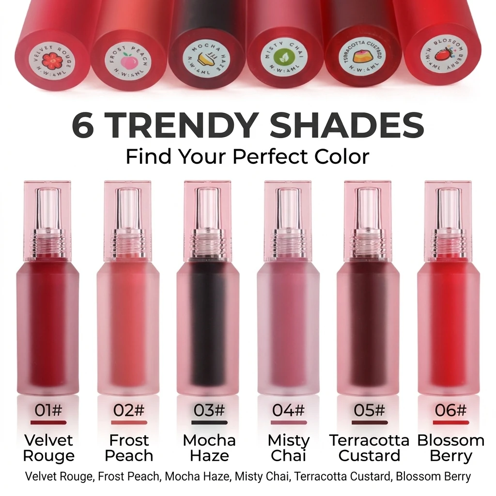 Customizable Private Label Custom Colors Wholesale Vegan Liquid Lipstick Waterproof Matte Nude Lip Gloss Vendor OEM Lipgloss