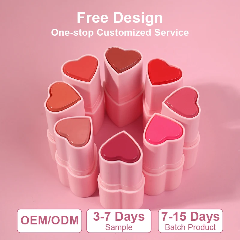 Wholesale OEM Face Make up Heart Shape Vegan Cr...