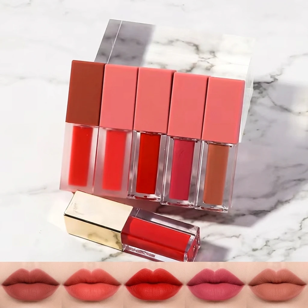 Custom OEM Velvet Matte Liquid Lipstick Customizable Colors Cruelty Free Long Lasting Smooth Formula Luxury Private Label