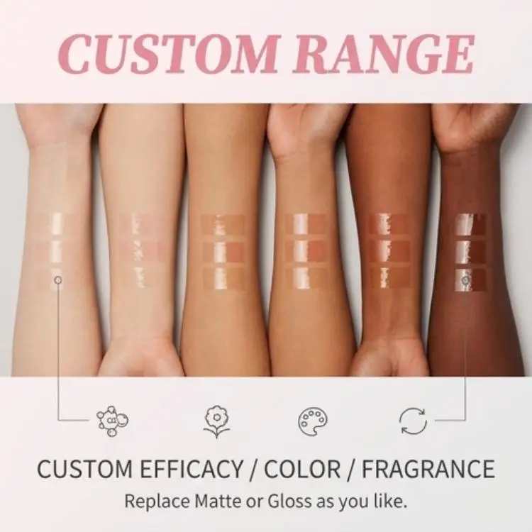 Custom Wholesale Low MOQ High Quality OEM Lip Gloss Flavouring Oil Private Label clear Vegan pink Plumped Lip Oil