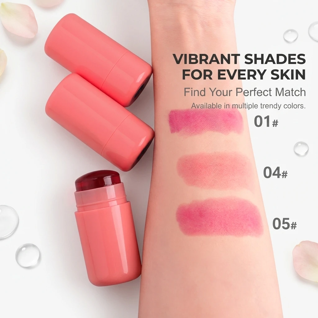 Wholesale Custom Logo Cheek Blush High Quality Tint Pink Cream Blush Private Label Waterproof Vegan Face Makeup OEM Blush Stick