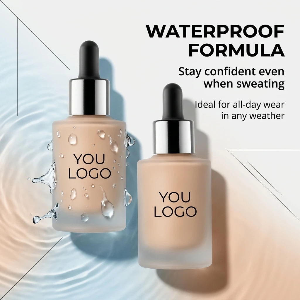 OEM Customizable Matte Finish High Coverage Waterproof Formula with Niacinamide Vegan Cruelty Free Private Label Foundation