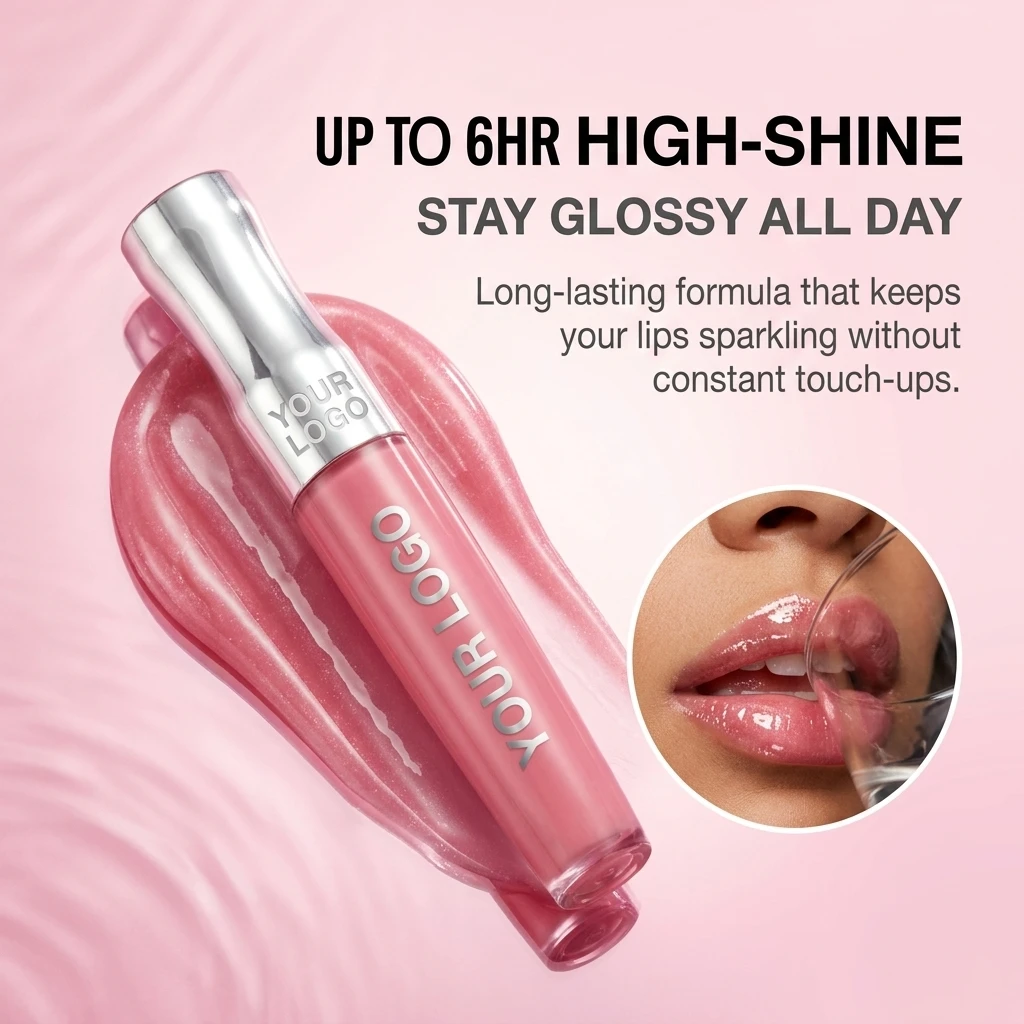 LipGloss Waterproof Long Lasting Vegan Daily Lip Care Lip Gloss Non-Sticky and Lightweight Formula for Lip Color and Shine