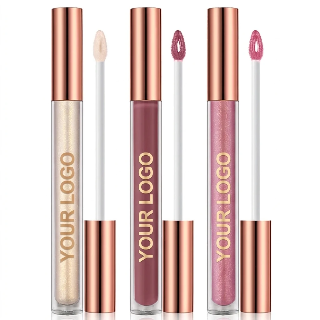 Hyaluronic Acid Lip Gloss Shimmer & Long Lasting Smooth Texture Gloss For Lips Plumping Moisturizing And Brightening Custom Logo