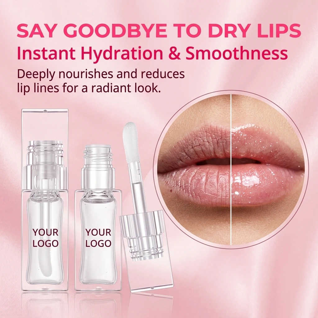 Magic Color Changing Moisturizing Lip Glow Oil Plumping Glimmer Glow Lipstick, Hydrating Lip Gloss Lip Balm Transparent Lip Care