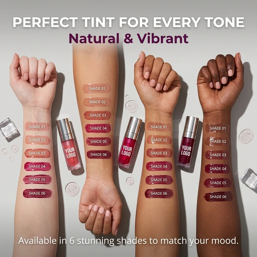 Custom Lip Oil Intense Hydration & Glossy Finish Infused with Hyaluronic Acid Vitamin E & Jojoba Oil Vegan & Cruelty Free