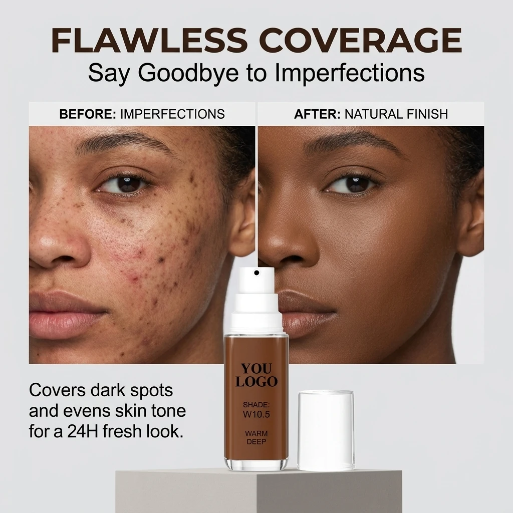 Matte Waterproof Full Coverage Foundation OEM