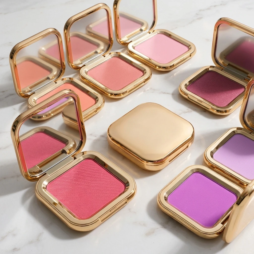 Customizable OEM Waterproof Mineral Powder Blush Palette Custom Pigmented Natural Matte Finish Vegan Luxury Blush Palette