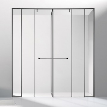 T-Shaped Dual-Purpose Sliding Shower Room | Stainless Steel Profile