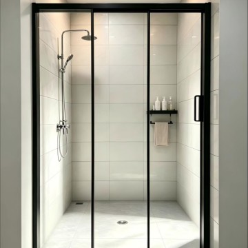 Factory Direct Stainless Steel Shower Profiles | Linked Sliding Door Series (1 Fixed 2 Linked / 3 Linked Door)