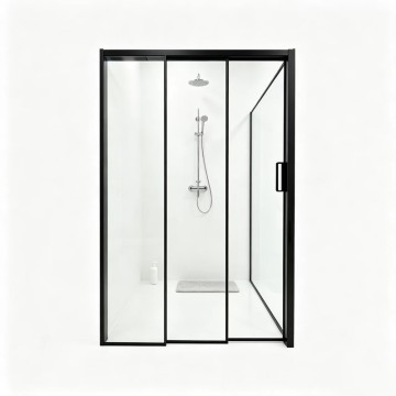 Full Frame Stainless Steel 1 Fixed 2 Linkage Shower Enclosure