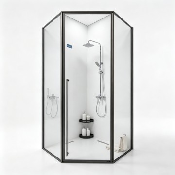 Stainless Steel Diamond Hinged Shower Door