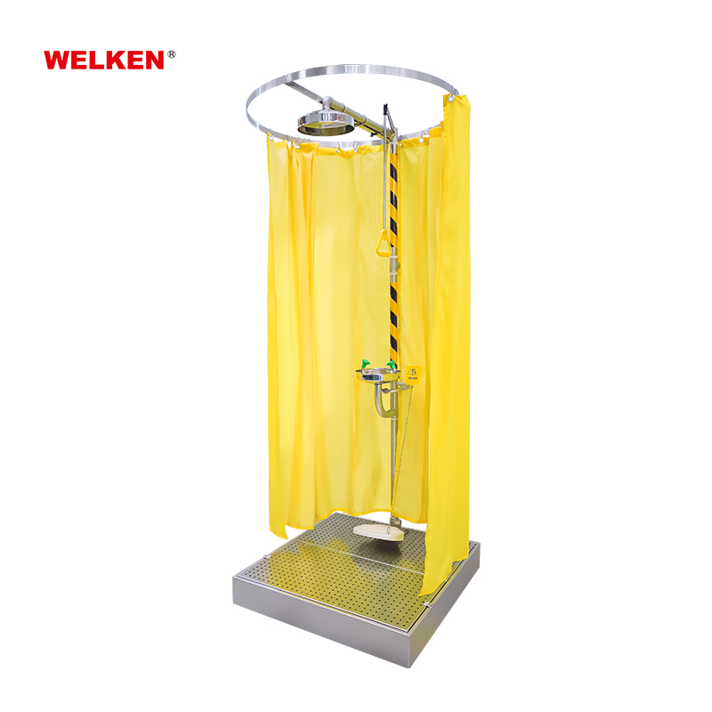 Full Stainless Steel Wall Mounted Eye Wash and Shower - BD-550E01 from China Suppliers and Factory