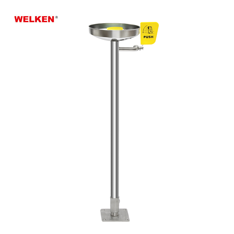 Station de lavage des yeux et du visage sur pied BD-540E – Solution en acier inoxydable à couverture complète