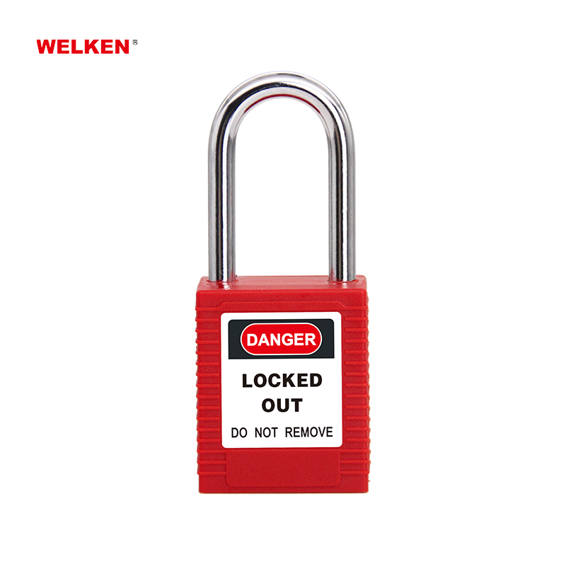 Cadenas de sécurité en nylon renforcé BD-8521AS/BS/CS avec anse en acier chromé de 38 mm