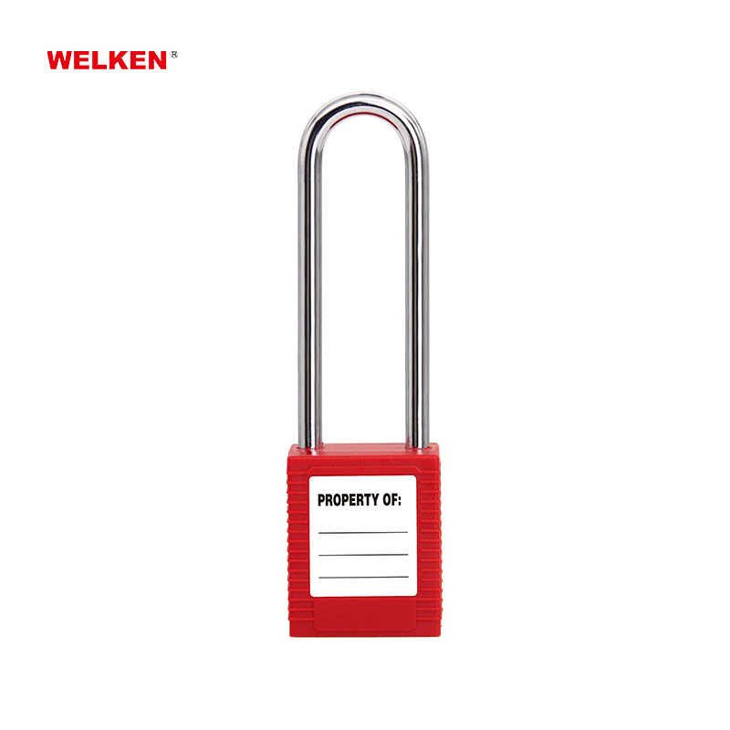 Cadenas de sécurité en nylon à anse allongée de 76 mm BD-8525AS/BS/CS pour consignation industrielle