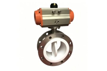 Vanne papillon pneumatique à revêtement PTFE