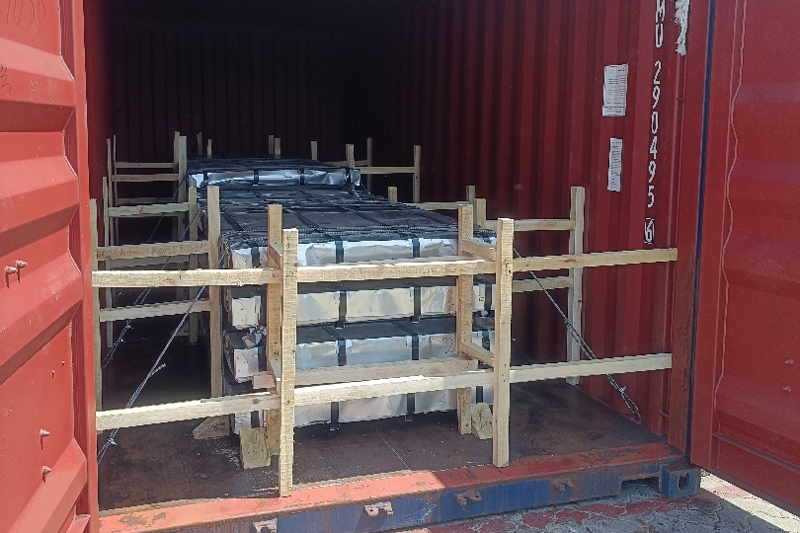 Loaded into container