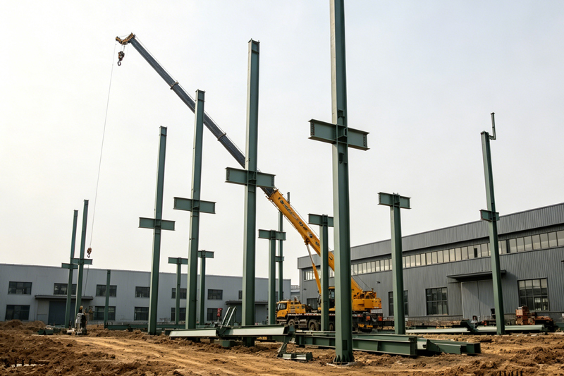 Steel column installation