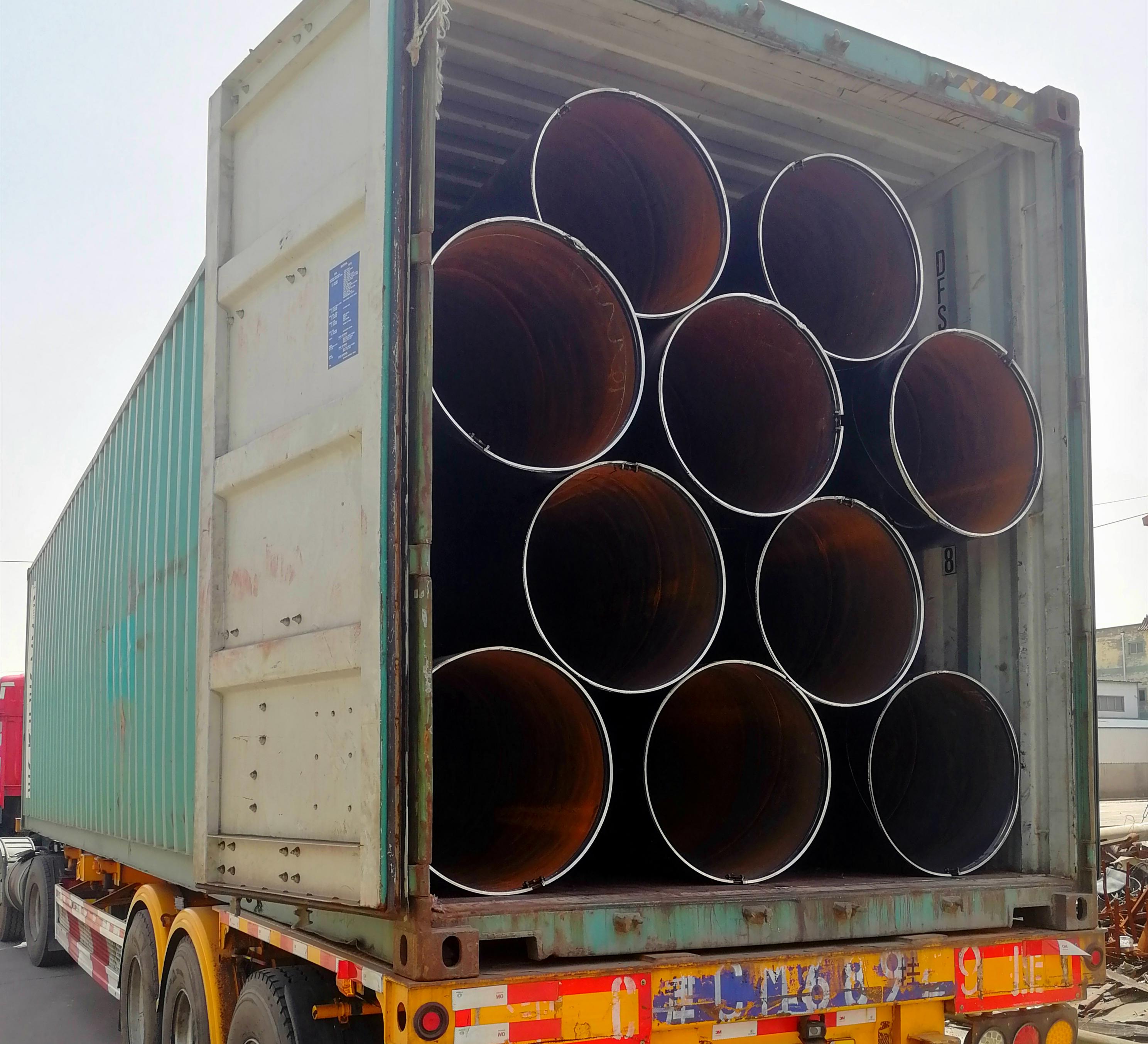 Loaded into container