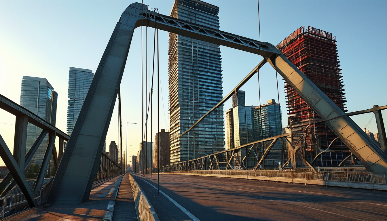 Steel Bridge Structure For High-Rise Buildings And Commercial Real Estate