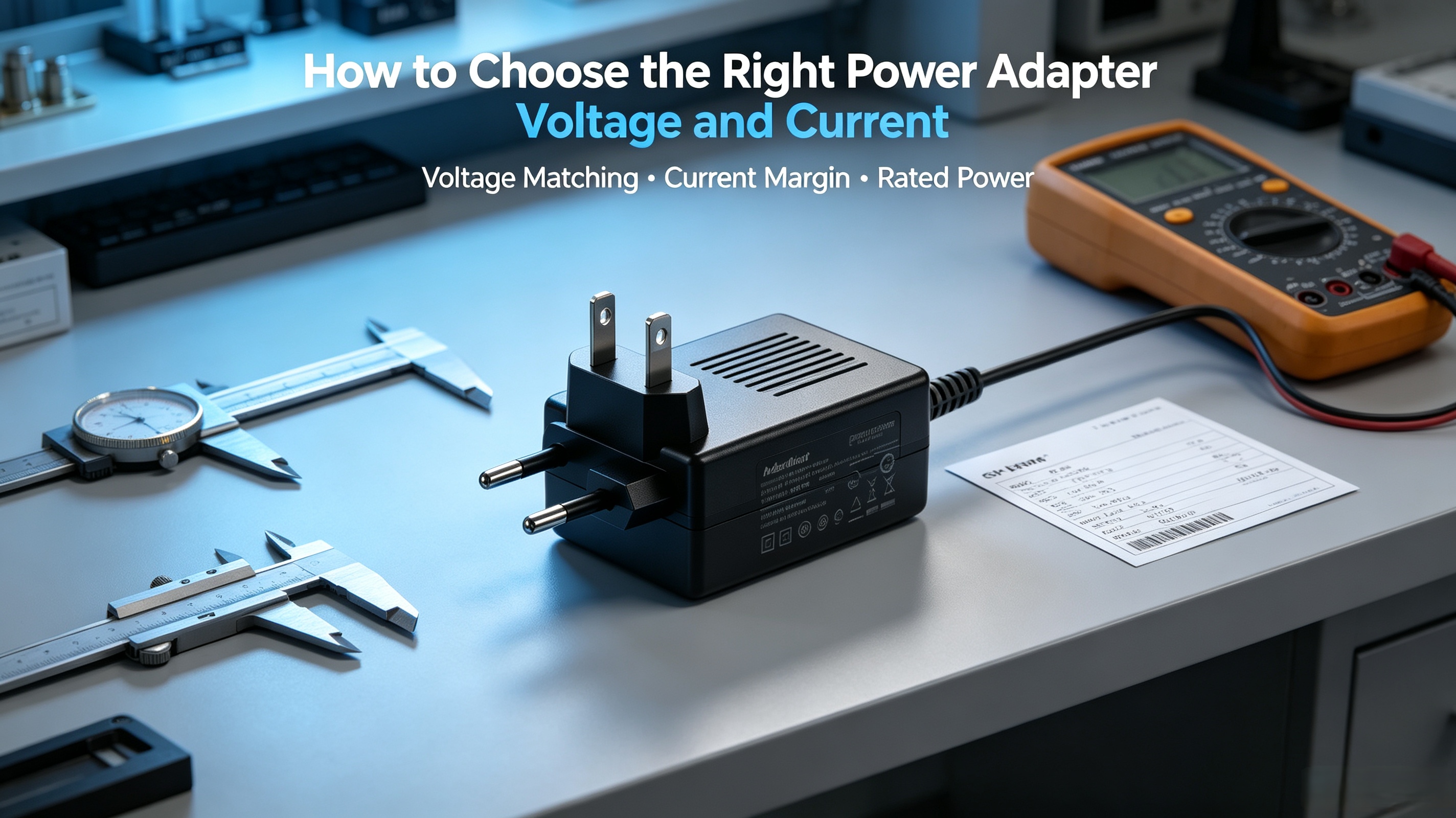 Como escolher a voltagem e a corrente corretas do adaptador de energia