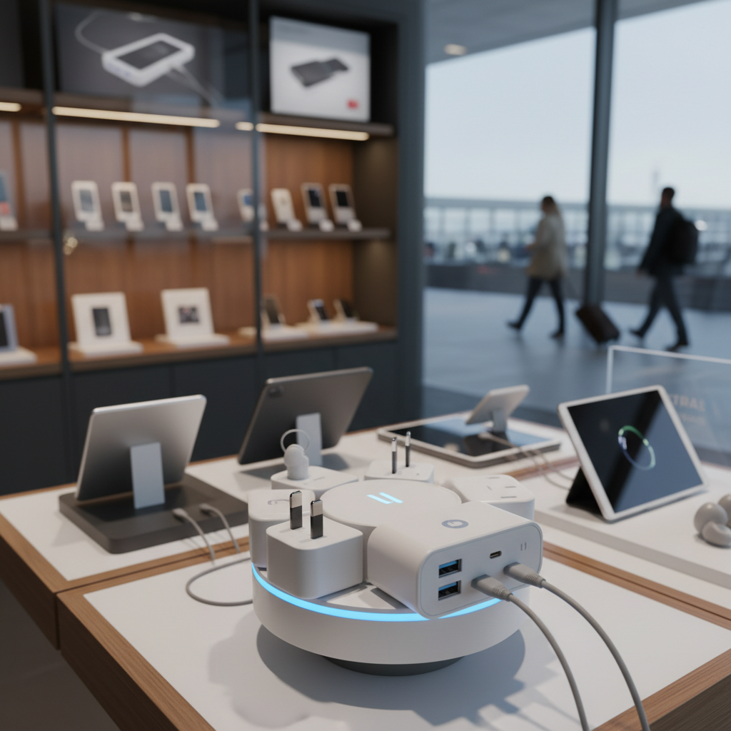 Switching Power Adapter For International Travel Retail And Airport Electronics Shops