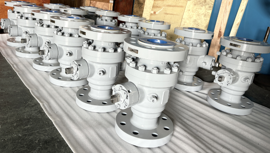Factory inspection of ball valves