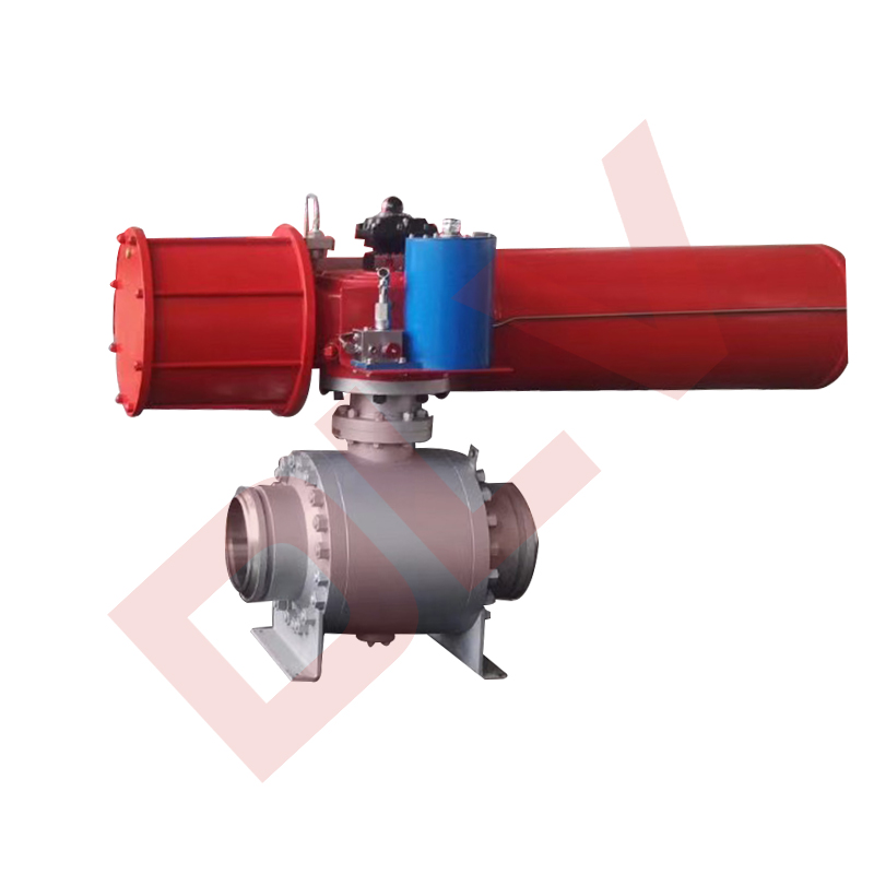Pneumatic butt weld (BW) ball valve