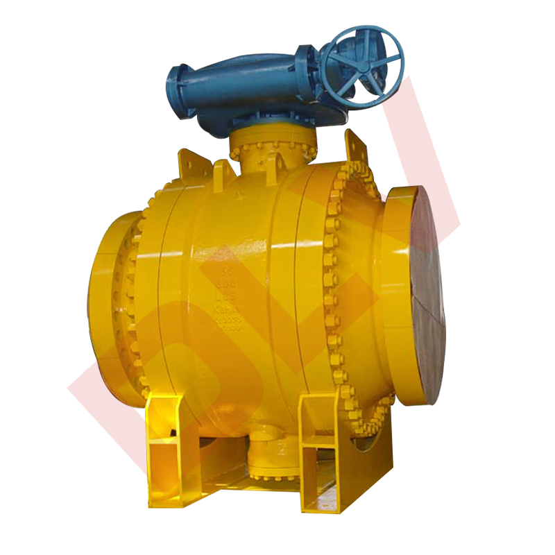 Large diameter 3-piece fixed ball valve