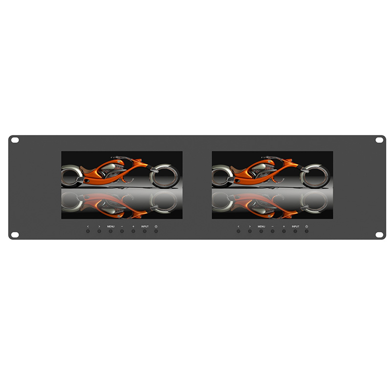 RM-7025: Dual 7 inch 3RU rackmount monitor